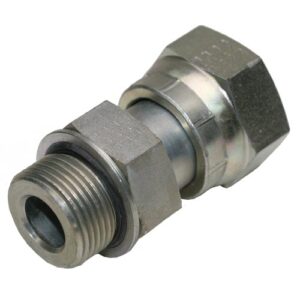 Male Stud Coupling with O-Ring Crimped Nut and Washer Thread BSP Parallel