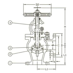 F7320 10K Cast Steel Angle Valve
