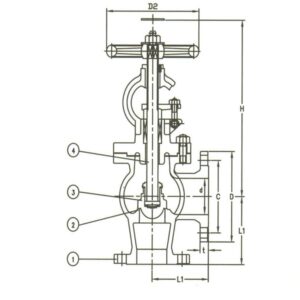 F7318 40K Cast Steel Angle Valve