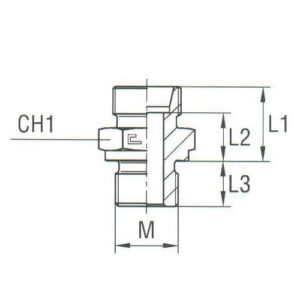 Male Stud Coupling Thread Metric Parallel - Body Only