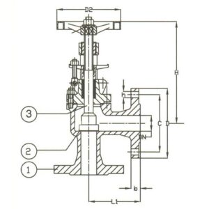 PN 16 Bronze Angle Bolted Bonnet Regular Valve