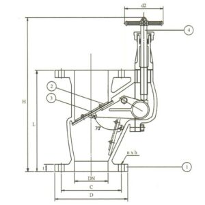 PN 10 Cast Steel Storm Vertical Pattern Valve