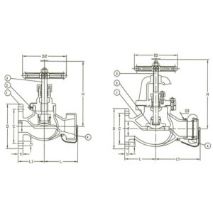 F7334 5K Bronze Hose Globe Valve Nakajima System